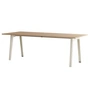 TipToe - NEW MODERN Eettafel 95 x 220 cm, eiken / roomwit