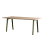 TipToe - NEW MODERN Eettafel 95 x 190 cm, eiken / kaki groen