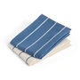 HAY - Outdoor Market Theedoek, blauw met beige strepen (set van 2)