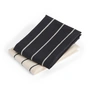 HAY - Outdoor Market Theedoek, zwart met beige strepen (set van 2)
