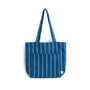 HAY - Outdoor Market Tote Bag M, blauw met beige strepen