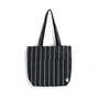 HAY - Outdoor Market Tote Bag M, zwart met beige strepen