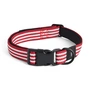 HAY - Dogs Halsband, M/L, rood/wit gestreept