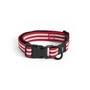 HAY - Dogs Halsband, S/M, rood/wit gestreept
