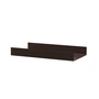 String - Metalen plank met hoge rand, 58 x 30 cm, donkerbruin