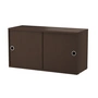 String - Kastmodule met schuifdeuren 78 x 30 cm, donker eiken