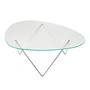 Gubi - Pedrera Salontafel, chroom / gestructureerd transparant glas