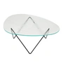 Gubi - Pedrera Salontafel, zwart halfmat / gestructureerd transparant glas