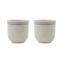 Nicolas Vahé - Bistro Mok, Ø8,5 x H8,5 cm, blauw / wit (set van 2)