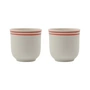 Nicolas Vahé - Bistro Mok, Ø8,5 x H8,5 cm, rood/wit (set van 2)