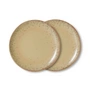 HKLiving - 70's Bord, Ø 22 cm, grit (set van 2)