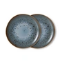 HKLiving - 70's Bord, Ø 22 cm, mineral (set van 2)
