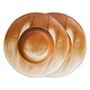HKliving - Chef Ceramics Pastabord, Ø 28 cm, rustic cream/brown (set van 2)