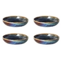 HKliving - Chef Ceramics diep bord, Ø 19,3 cm, rustic blue (set van 4)