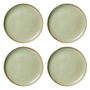 HKliving - Chef Ceramics Bord, Ø 26 cm, moss green (set van 4)