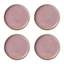 HKliving - Chef Ceramics Bord, Ø 20 cm, rustic pink (set van 4)