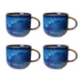 HKliving - Chef Ceramics Mok, 320 ml, rustic blue (set van 4)