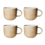 HKliving - Chef Ceramics Mok, 320 ml, rustic cream/brown (set van 4)