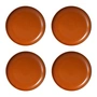 HKliving - Chef Ceramics Bord, Ø 20 cm, burned orange (set van 4)