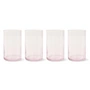 HKliving - Tube Drinkglas, H 12 cm / 400 ml, blush (set van 4)