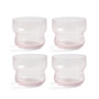 & klevering - Petal drinkglas 150 ml, roze (set van 4)