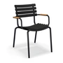 HOUE - ReCLIPS Outdoor Eetkamerstoel, zwart / bamboe