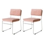 HKliving - Endless Eetkamerstoel, fluweel / lychee roze (set van 2)