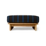 HKliving - Outdoor kruk, teak / burnt sky