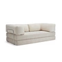 Innovation Living - Cozypad Slaapbank, 2 L-vormige rugkussens, ivoor (stof 594 Corduroy)