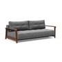 Innovation Living - Ran Slaapbank, 227 x 117 cm, houtskool (stof 563, mixed dance )