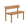 Muuto - Linear Steel Bank met rugleuning, 110 cm, gebrand oranje