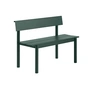 Muuto - Linear Steel Bank met rugleuning, 110 cm, donkergroen