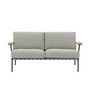 Muuto - Settle 2-zitsbank voor buiten, groen/donkergroen (stof Ribbed Weave 2)