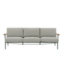 Muuto - Settle 3-zitsbank voor buiten, groen/donkergroen (stof Ribbed Weave 2)