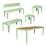 Weltevree - Set gebogen hout, lichtgroen (RAL 6021)