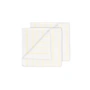 Blomus - Arto Gastendoek, 50 x 30 cm, dunne strepen, wit / transparant geel (set van 2)