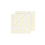 Blomus - Arto Gastendoek, 50 x 30 cm, brede strepen, wit / transparant geel (set van 2)