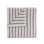 Blomus - Arto Badhanddoek, 140 x 70 cm, dunne strepen, moonbeam / mazarine blauw
