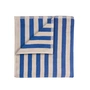 Blomus - Arto Badhanddoek, 140 x 70 cm, brede strepen, moonbeam / mazarine blauw