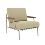 Muuto - Settle Outdoor Loungestoel, beige/grijs (stof Delta 25)