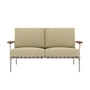 Muuto - Settle 2-zitsbank voor buiten, beige/grijs (stof Delta 25)