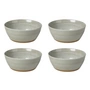 Broste Copenhagen - Grød -schaal, Ø 16 x H 6,5 cm, zandkleur (set van 4)