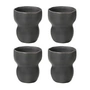 Broste Copenhagen - Limfjord -beker 350 ml, donkergrijs (set van 4)