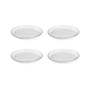 Broste Copenhagen - Salt -bijgerechtenbordjes, Ø 13,8 cm, wit/zwart (set van 4)