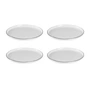 Broste Copenhagen - Ontbijtbord ‘ Salt ’ Ø 22 cm, wit/zwart (set van 4)