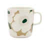 Marimekko - Oiva Unikko Beker met oor, 400 ml, wit / beige / lichtzand / donkergroen