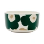 Marimekko - Oiva Unikko Kom 500 ml, wit / donkergroen / beige / lichtzandkleurig