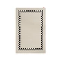 Fatboy - Carpretty Vloerkleed voor buiten, Petit, Geruite rand 160 x 230 cm, antraciet/crème