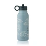 LIEWOOD - Falk-waterfles, 350 ml, Race cars / beach blue