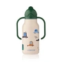 LIEWOOD - Kimmie-fles met opdruk, 250 ml, Cars / sandy
